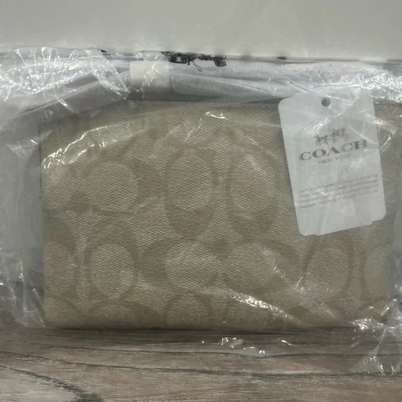 Coach Tan and Pink Wristlet - Picture 2 of 6